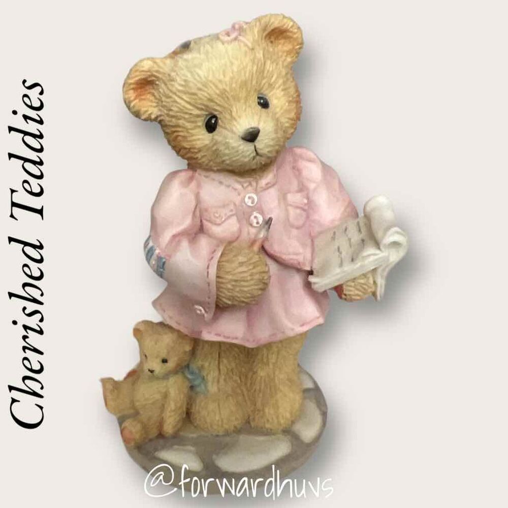 (1995) Enesco Cherished Teddies Club Figurine - "Hilary Hugabear"